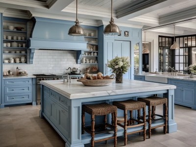 Very Pretty Blue Kitchen