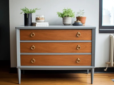 Vintage Styled Dresser Painted In Dunelm Gray And Gray