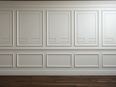 White Wall Paneling In A Room With Wooden Floors