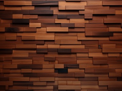 Wood Wall With A Lot Of Blocks