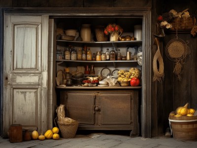 Wooden Pantry